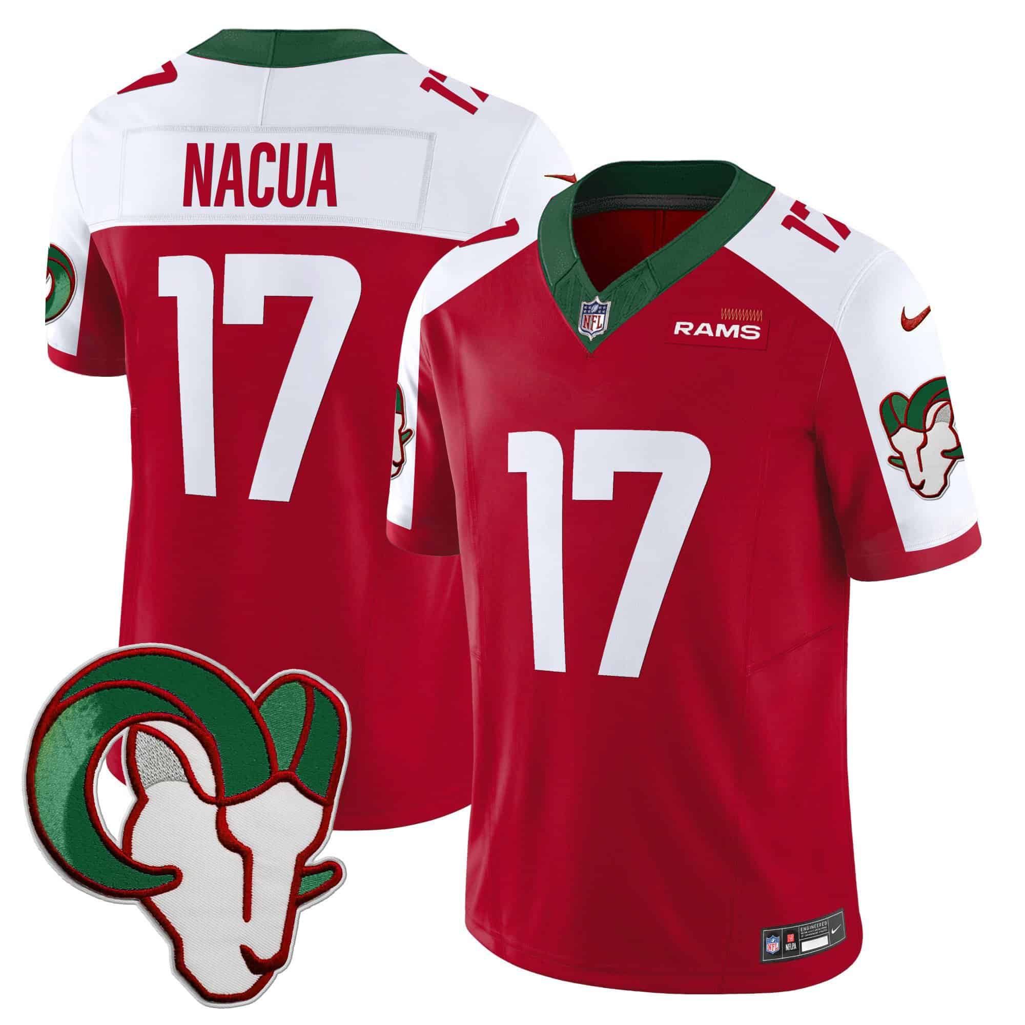 Men Los Angeles Rams #17 Nacua Red 2024 Nike Mexico Vapor Limited NFL Jersey->indianapolis colts->NFL Jersey